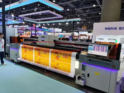 Plateau à dépression installé sur une machine d’impression